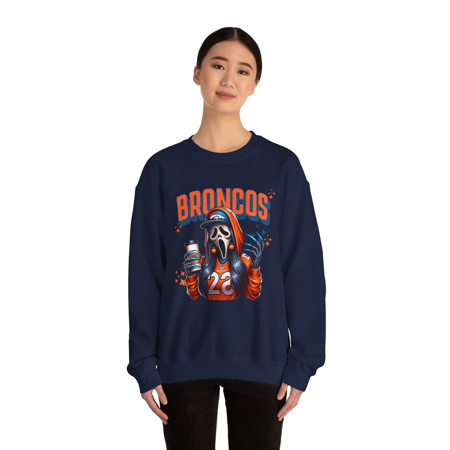 Football Ghost Vibes Crewneck Sweatshirt - Unisex Pullover, Sports Apparel, Halloween Sweater, Game Day Wear, Fan
