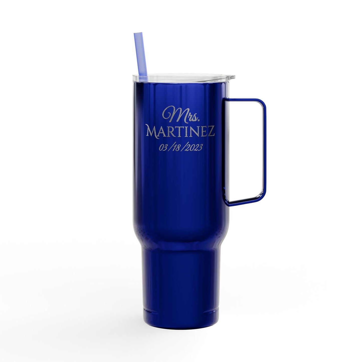 Matching Double Sided Engraved Personalized Insulated Tumbler, 40oz Travel Mug, Customizable Drinkware for Hot/Cold Beverages, Perfect Gift for Any Occasion