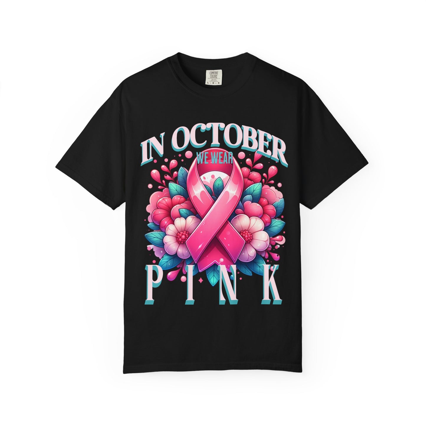 Pink Ribbon Awareness T-Shirt - Unisex Garment-Dyed Tee for Breast Cancer Awareness, Support Month, Gifts for Her, October Events, [...]