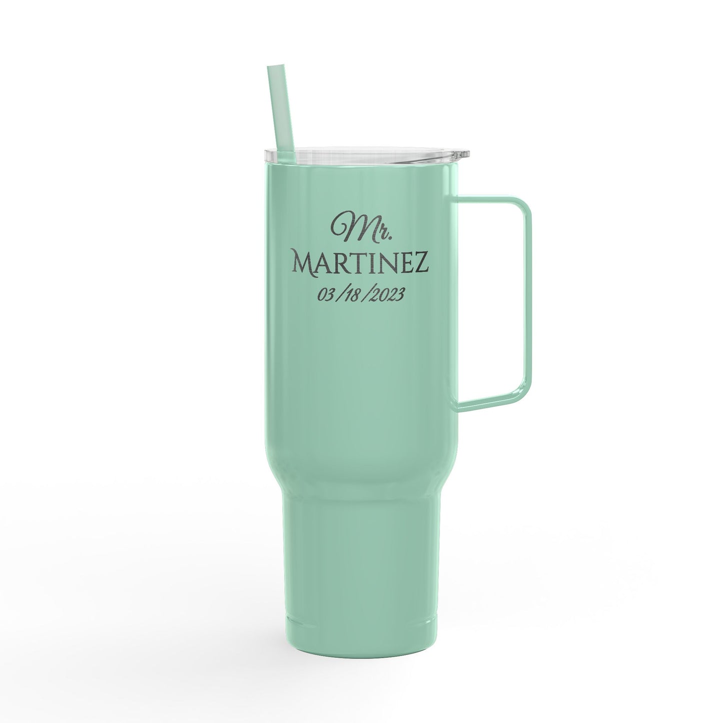 Customizable Double Sided Engraved Insulated Tumbler, 40oz Travel Mug, Customizable Drinkware for Hot/Cold Beverages, Perfect Gift for Any Occasion