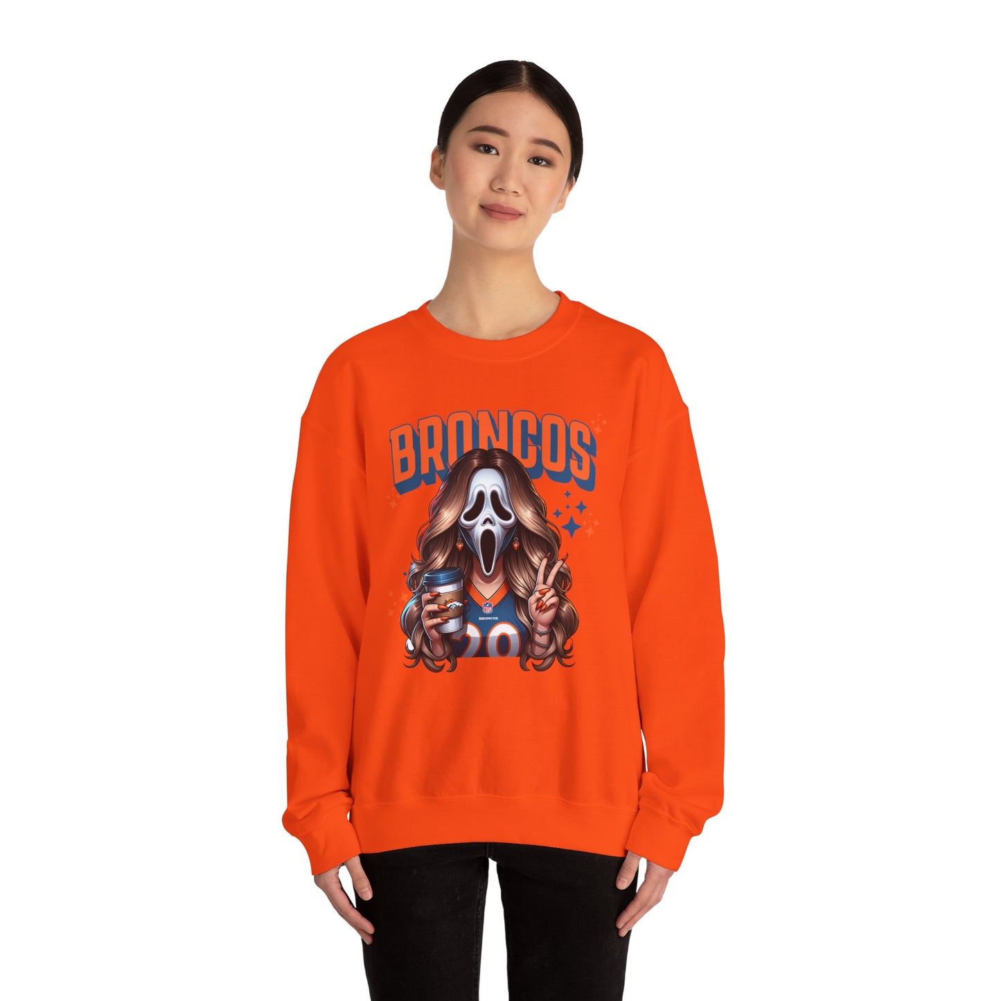 Spooky B Crewneck Sweatshirt | Halloween Apparel, Unisex Casual Wear, Ghost Design, Sports Fashion, Cozy Gift