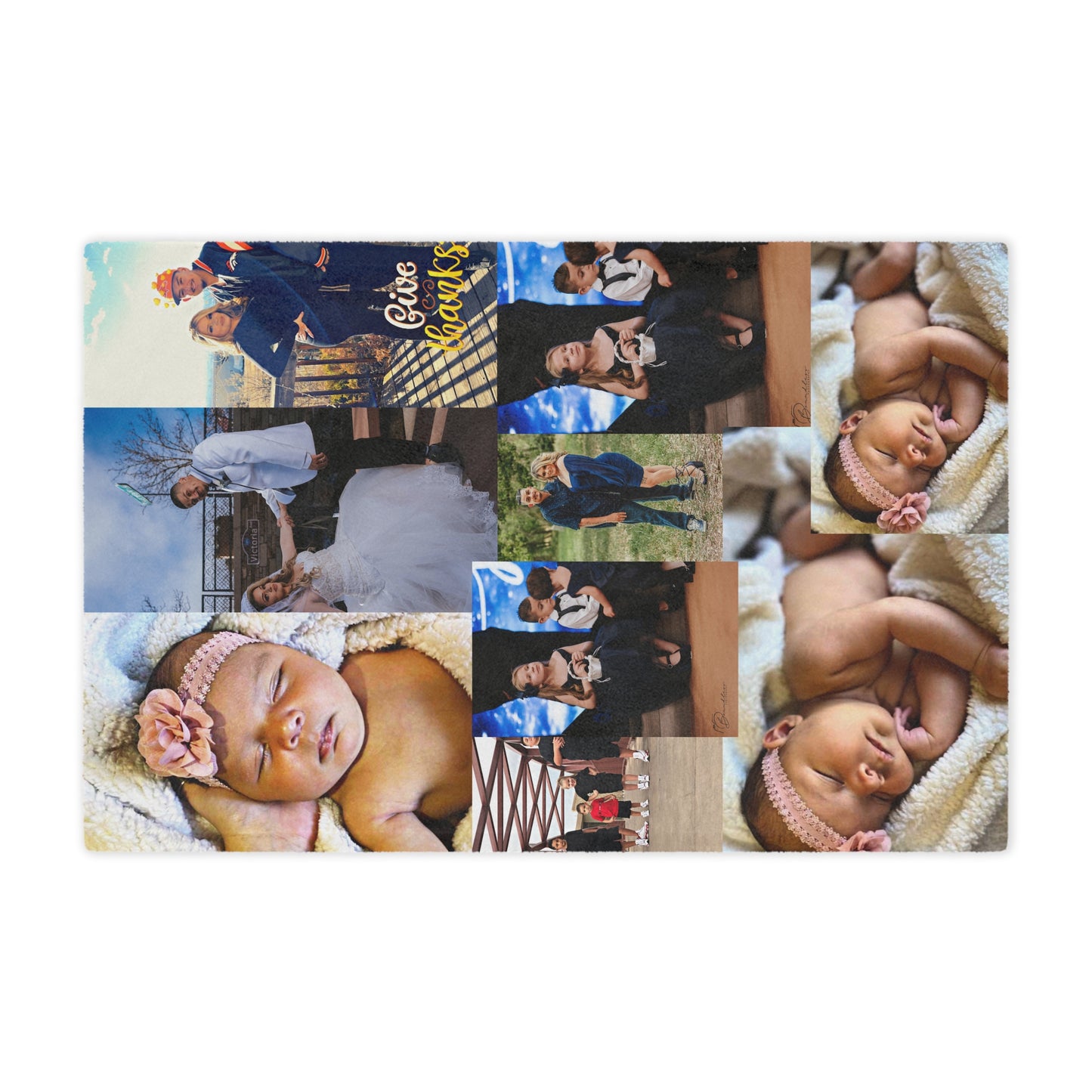 9 Image Customizable Cozy Minky Blanket with Personalized Memories, Unique Home Decor, Gift for Couples, Warm Throw, Family Keepsake