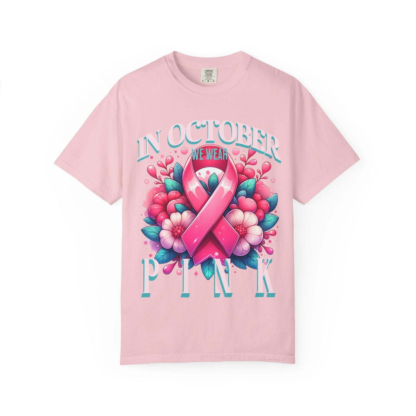 Pink Ribbon Awareness T-Shirt - Unisex Garment-Dyed Tee for Breast Cancer Awareness, Support Month, Gifts for Her, October Events, [...]