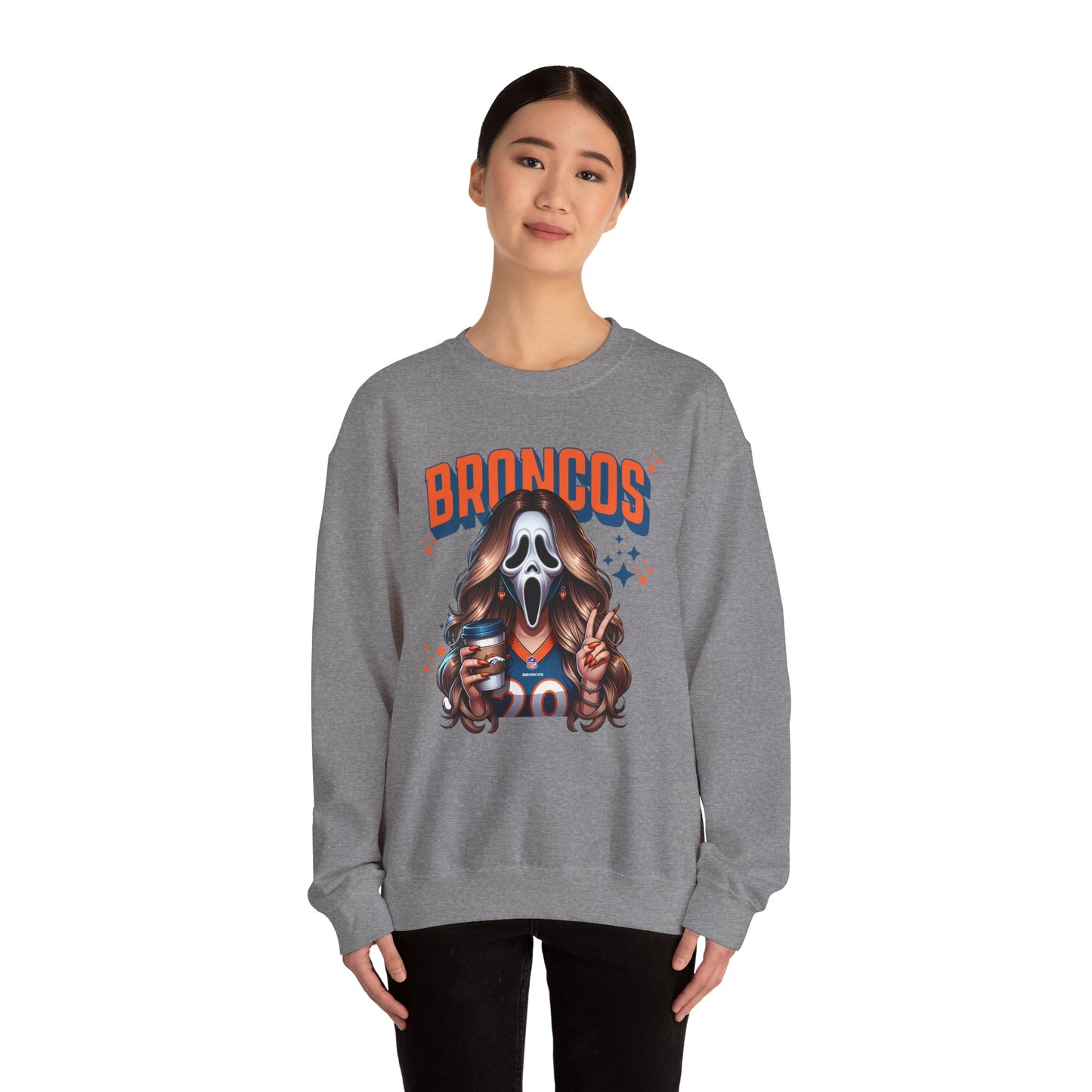 Spooky B Crewneck Sweatshirt | Halloween Apparel, Unisex Casual Wear, Ghost Design, Sports Fashion, Cozy Gift