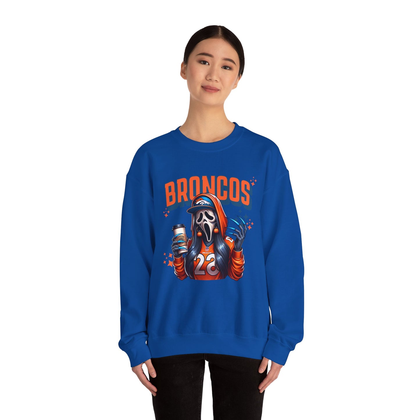 Football Ghost Vibes Crewneck Sweatshirt - Unisex Pullover, Sports Apparel, Halloween Sweater, Game Day Wear, Fan