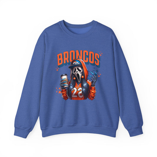Football Ghost Vibes Crewneck Sweatshirt - Unisex Pullover, Sports Apparel, Halloween Sweater, Game Day Wear, Fan