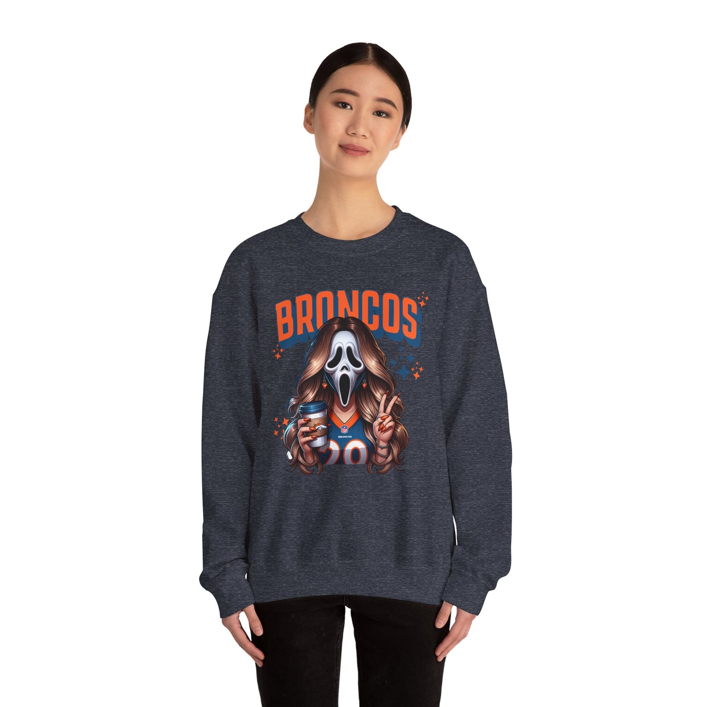 Spooky B Crewneck Sweatshirt | Halloween Apparel, Unisex Casual Wear, Ghost Design, Sports Fashion, Cozy Gift