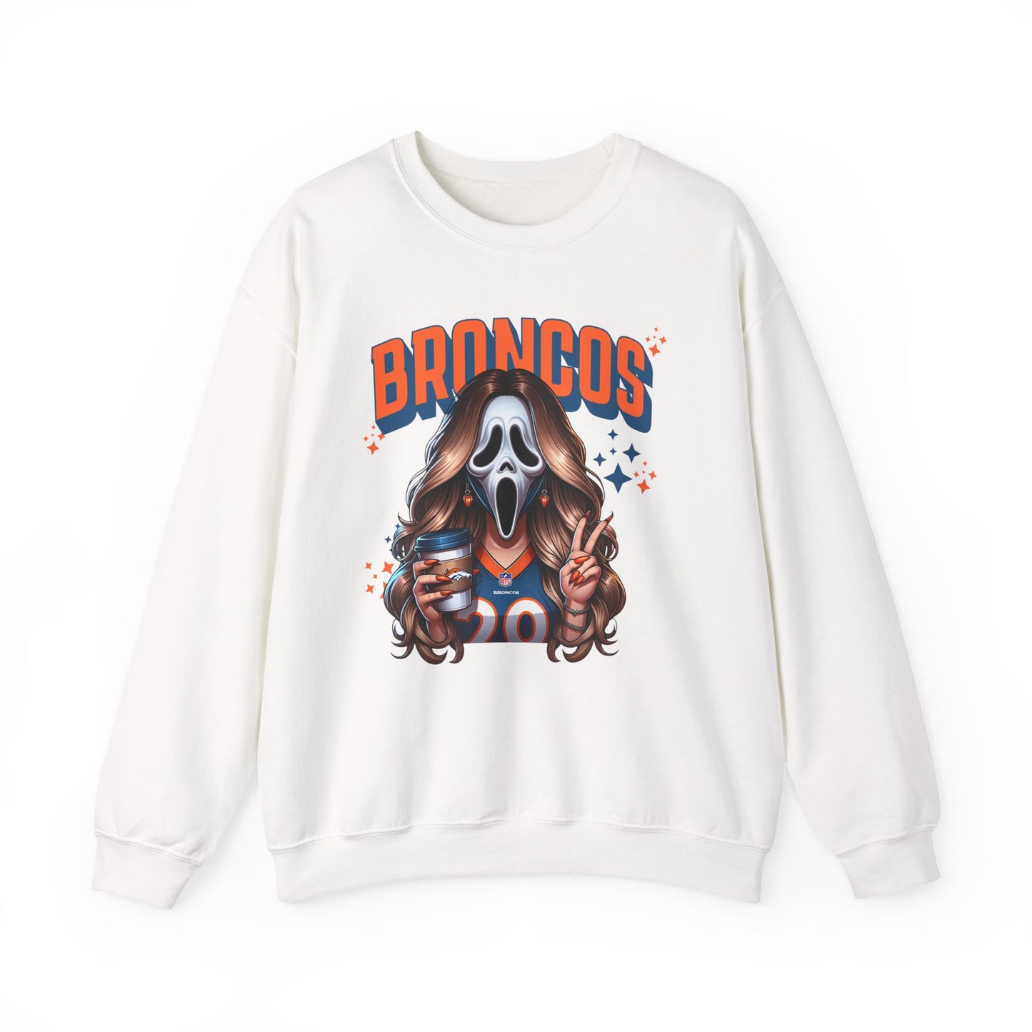 Spooky B Crewneck Sweatshirt | Halloween Apparel, Unisex Casual Wear, Ghost Design, Sports Fashion, Cozy Gift