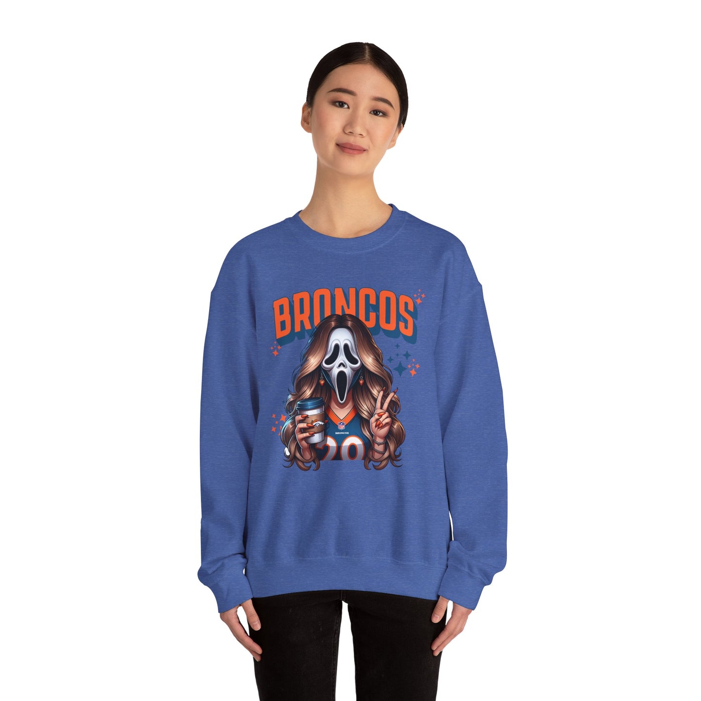 Spooky B Crewneck Sweatshirt | Halloween Apparel, Unisex Casual Wear, Ghost Design, Sports Fashion, Cozy Gift