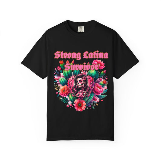 Strong Latina Survivor T-shirt | Breast Cancer Awareness Tee, Unisex Fashion, Gift , Empowerment Apparel, Cancer Survivor Shirt