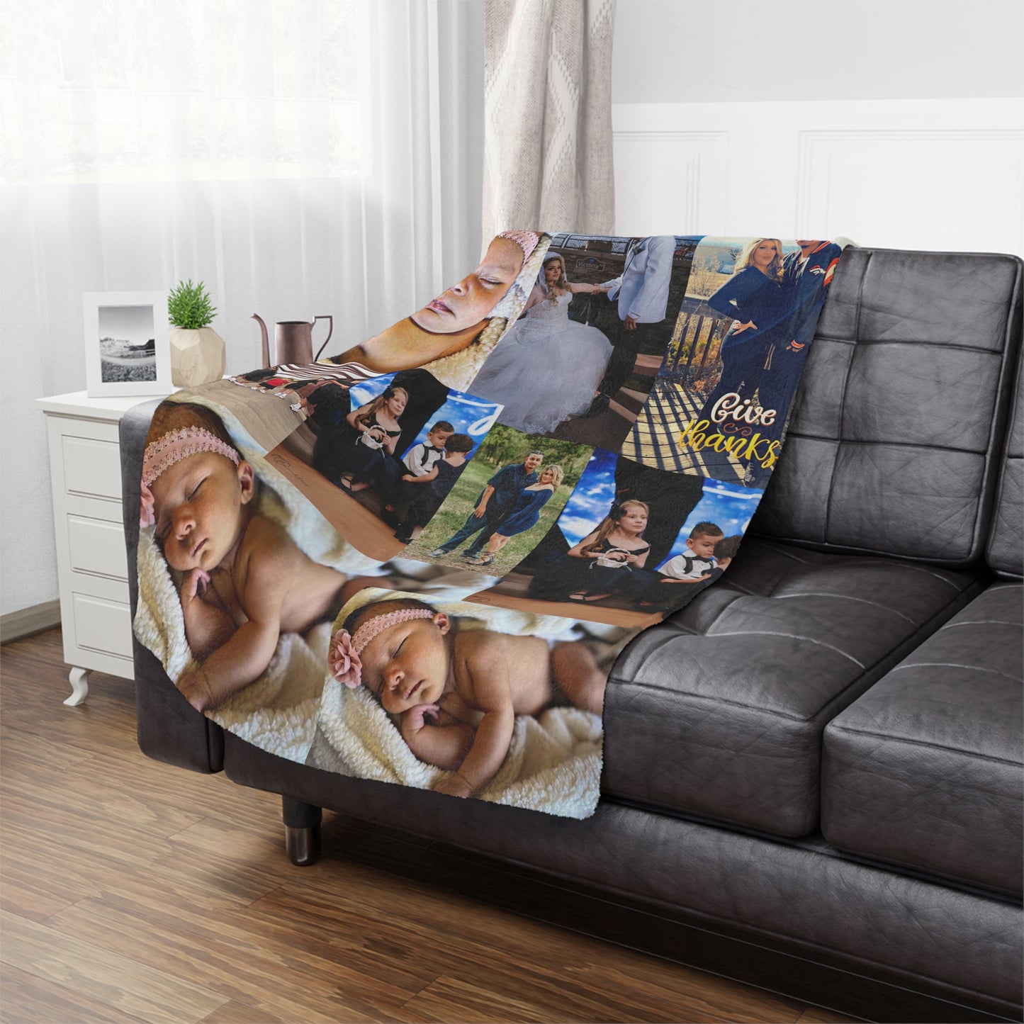 9 Image Customizable Cozy Minky Blanket with Personalized Memories, Unique Home Decor, Gift for Couples, Warm Throw, Family Keepsake