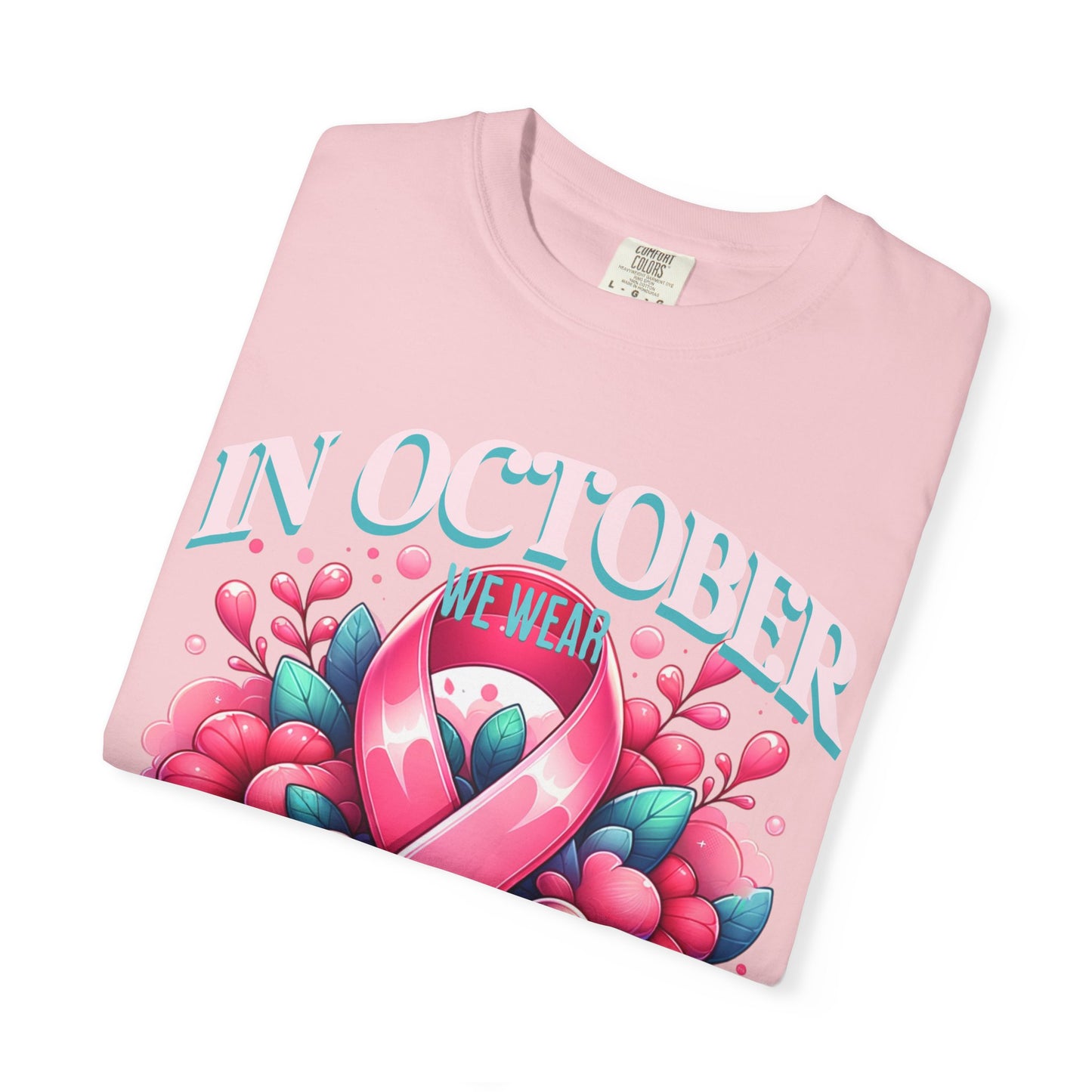 Pink Ribbon Awareness T-Shirt - Unisex Garment-Dyed Tee for Breast Cancer Awareness, Support Month, Gifts for Her, October Events, [...]