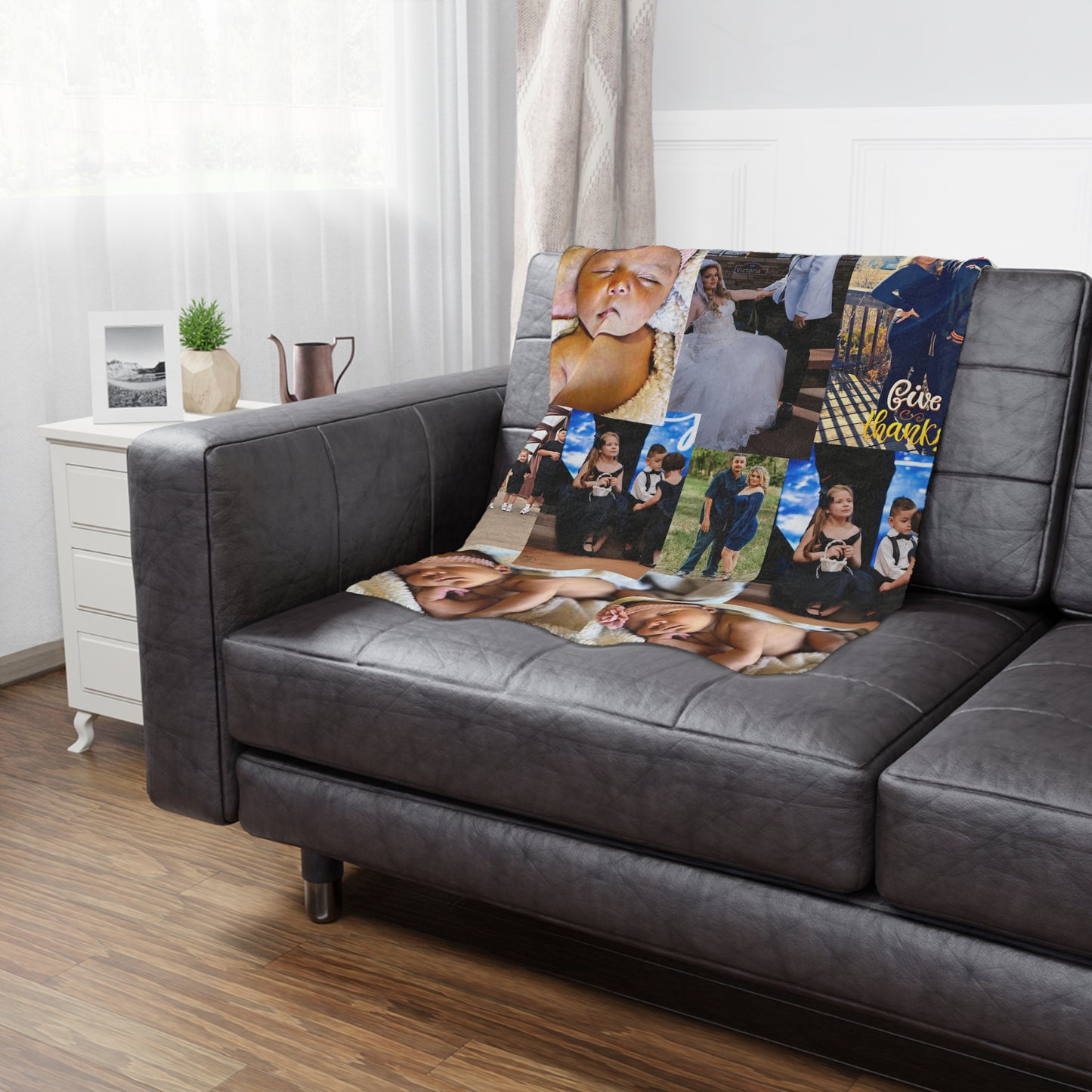 9 Image Customizable Cozy Minky Blanket with Personalized Memories, Unique Home Decor, Gift for Couples, Warm Throw, Family Keepsake