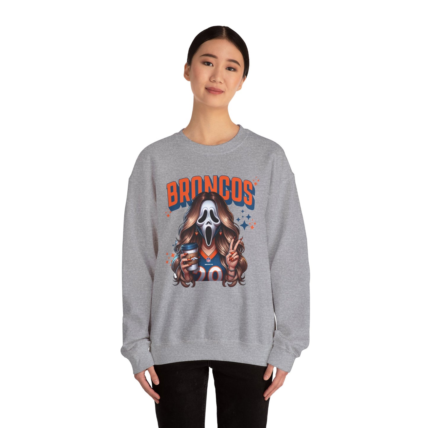 Spooky B Crewneck Sweatshirt | Halloween Apparel, Unisex Casual Wear, Ghost Design, Sports Fashion, Cozy Gift