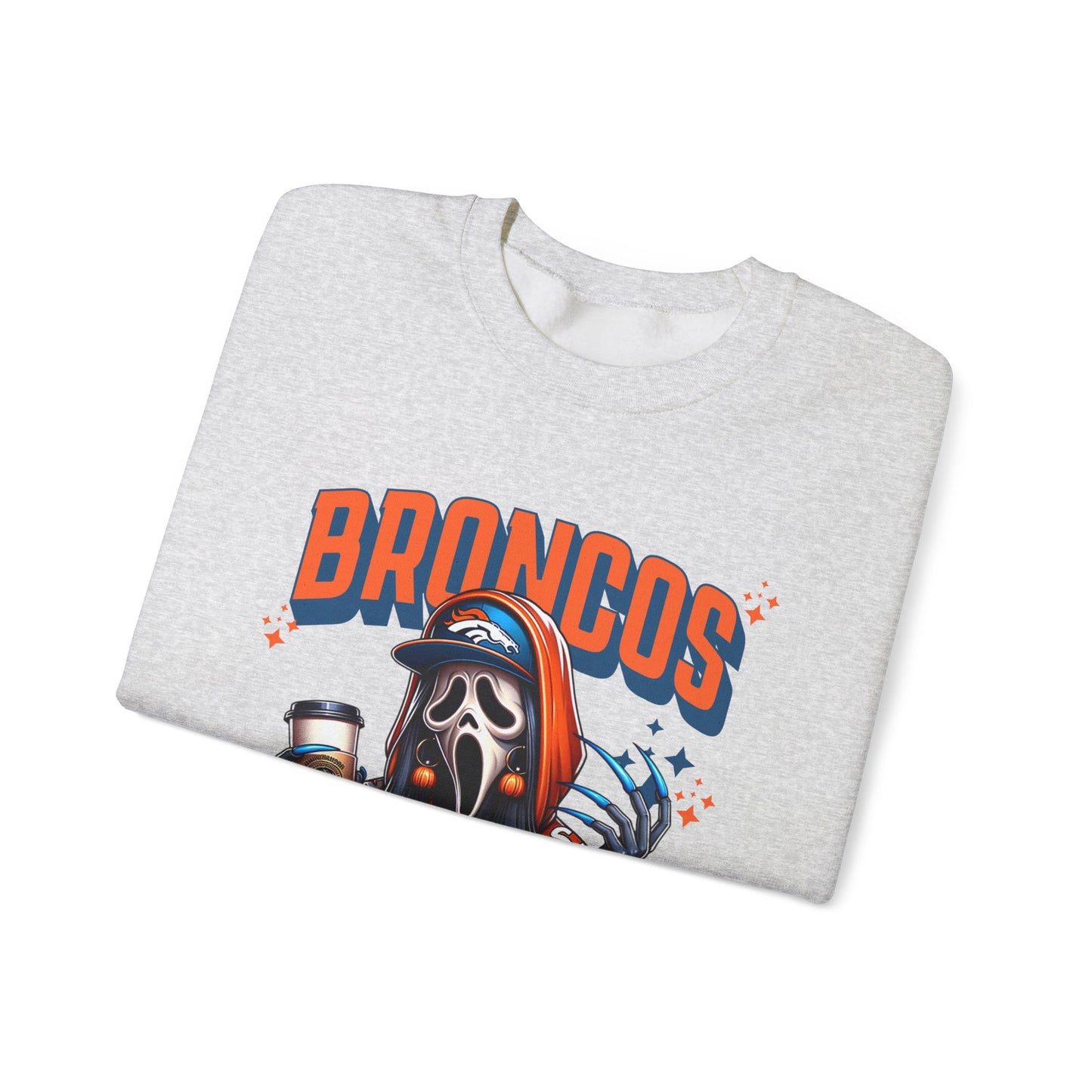 Football Ghost Vibes Crewneck Sweatshirt - Unisex Pullover, Sports Apparel, Halloween Sweater, Game Day Wear, Fan