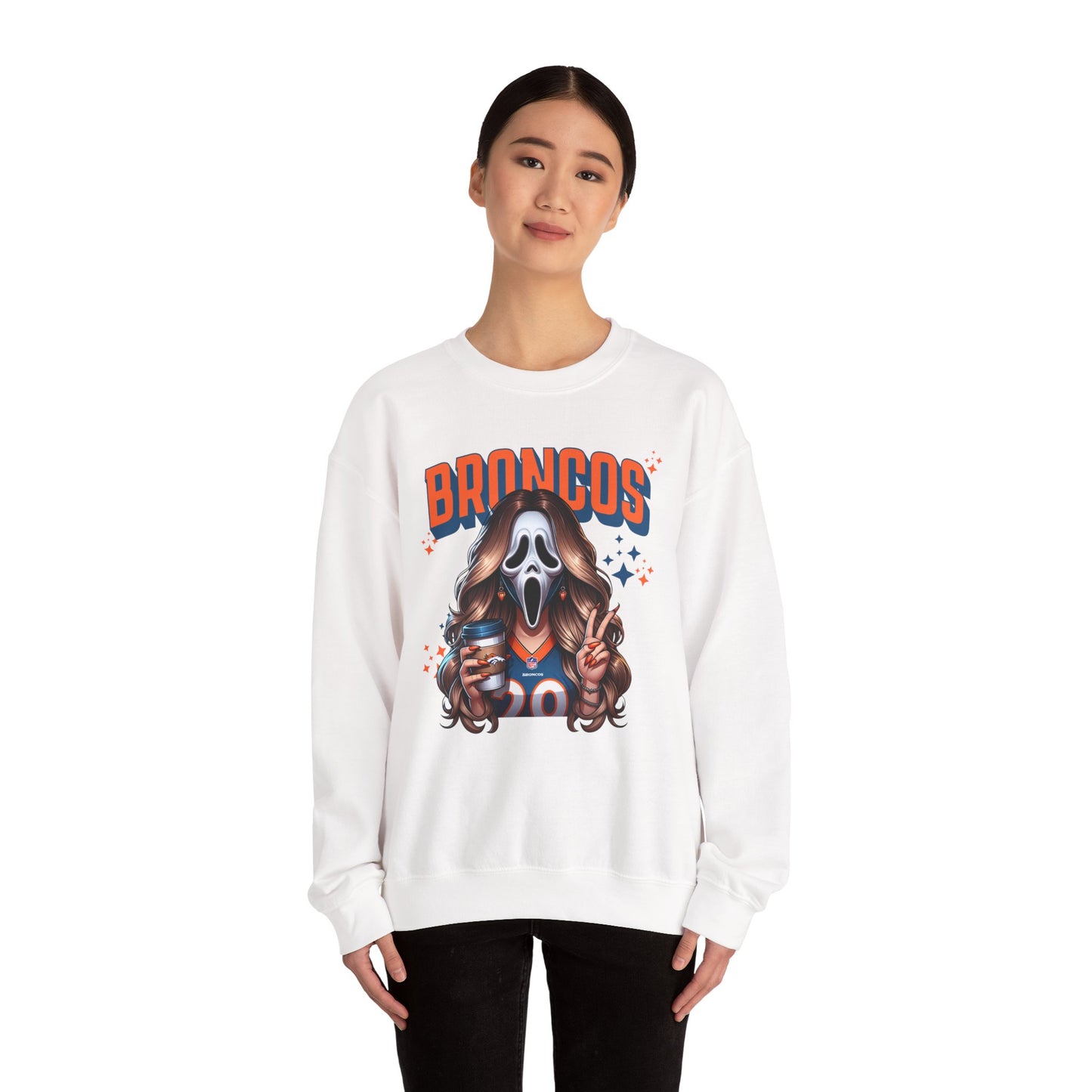 Spooky B Crewneck Sweatshirt | Halloween Apparel, Unisex Casual Wear, Ghost Design, Sports Fashion, Cozy Gift