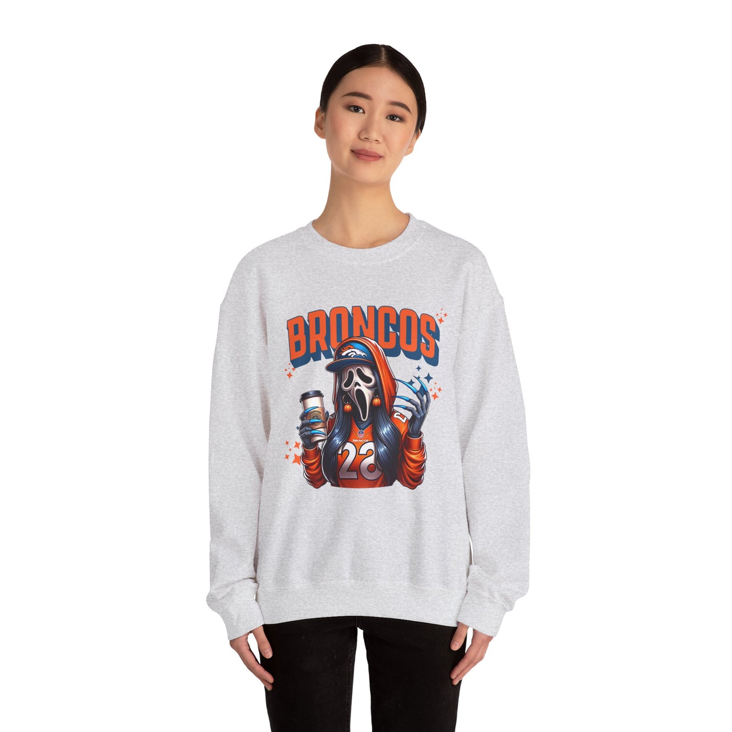 Football Ghost Vibes Crewneck Sweatshirt - Unisex Pullover, Sports Apparel, Halloween Sweater, Game Day Wear, Fan
