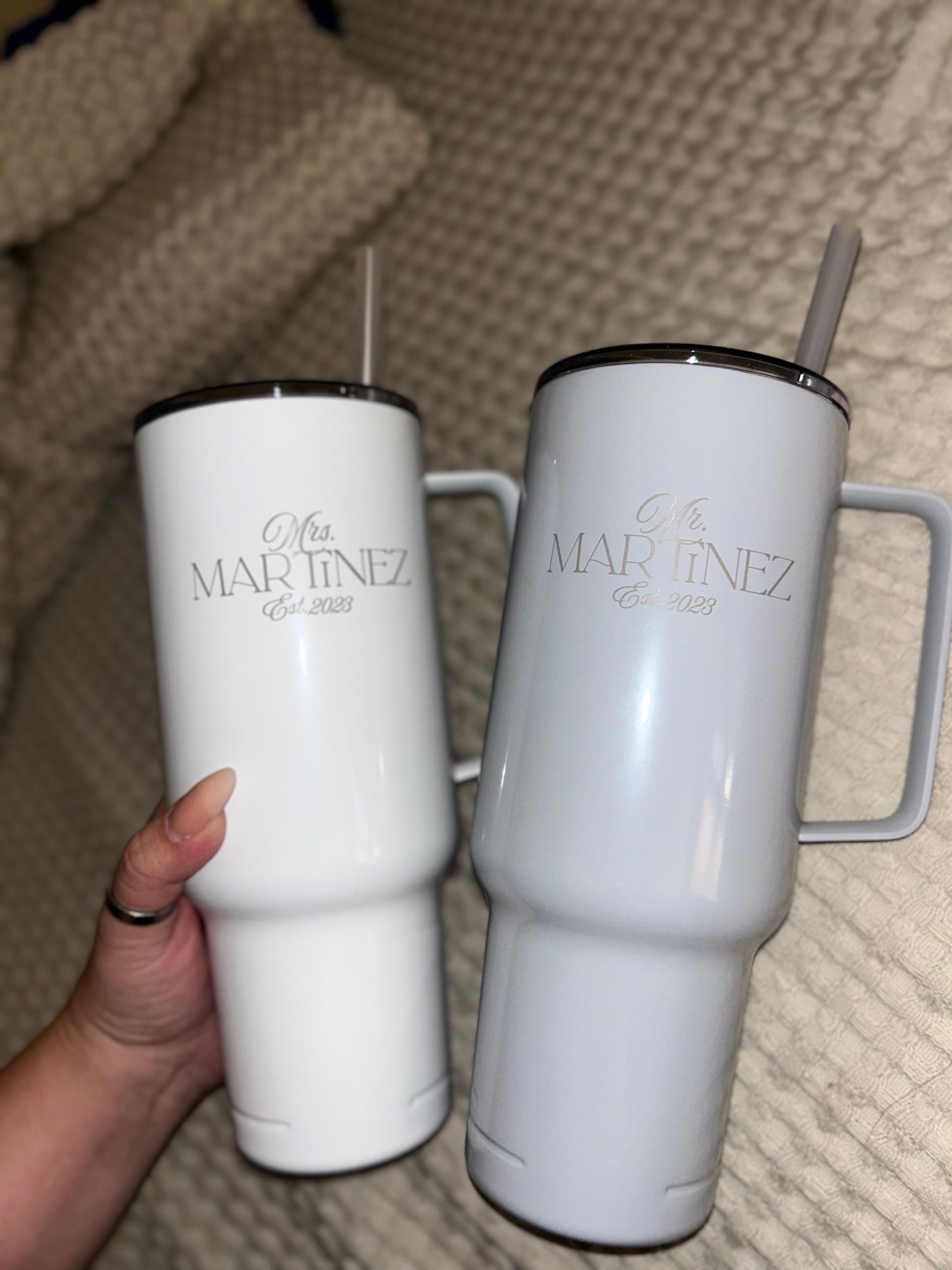 Customizable Double Sided Engraved Insulated Tumbler, 40oz Travel Mug, Customizable Drinkware for Hot/Cold Beverages, Perfect Gift for Any Occasion