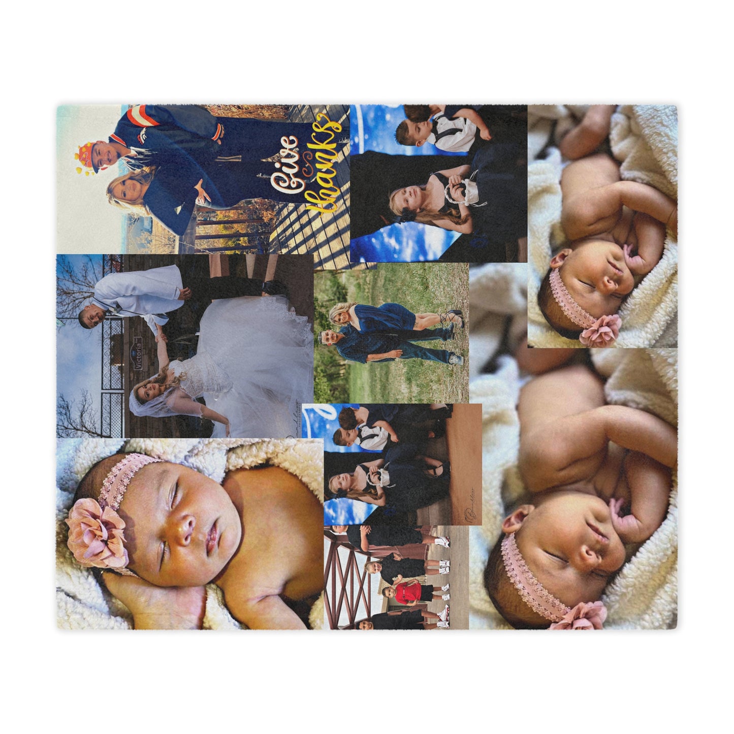9 Image Customizable Cozy Minky Blanket with Personalized Memories, Unique Home Decor, Gift for Couples, Warm Throw, Family Keepsake