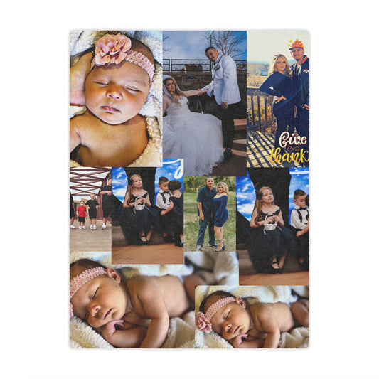 9 Image Customizable Cozy Minky Blanket with Personalized Memories, Unique Home Decor, Gift for Couples, Warm Throw, Family Keepsake