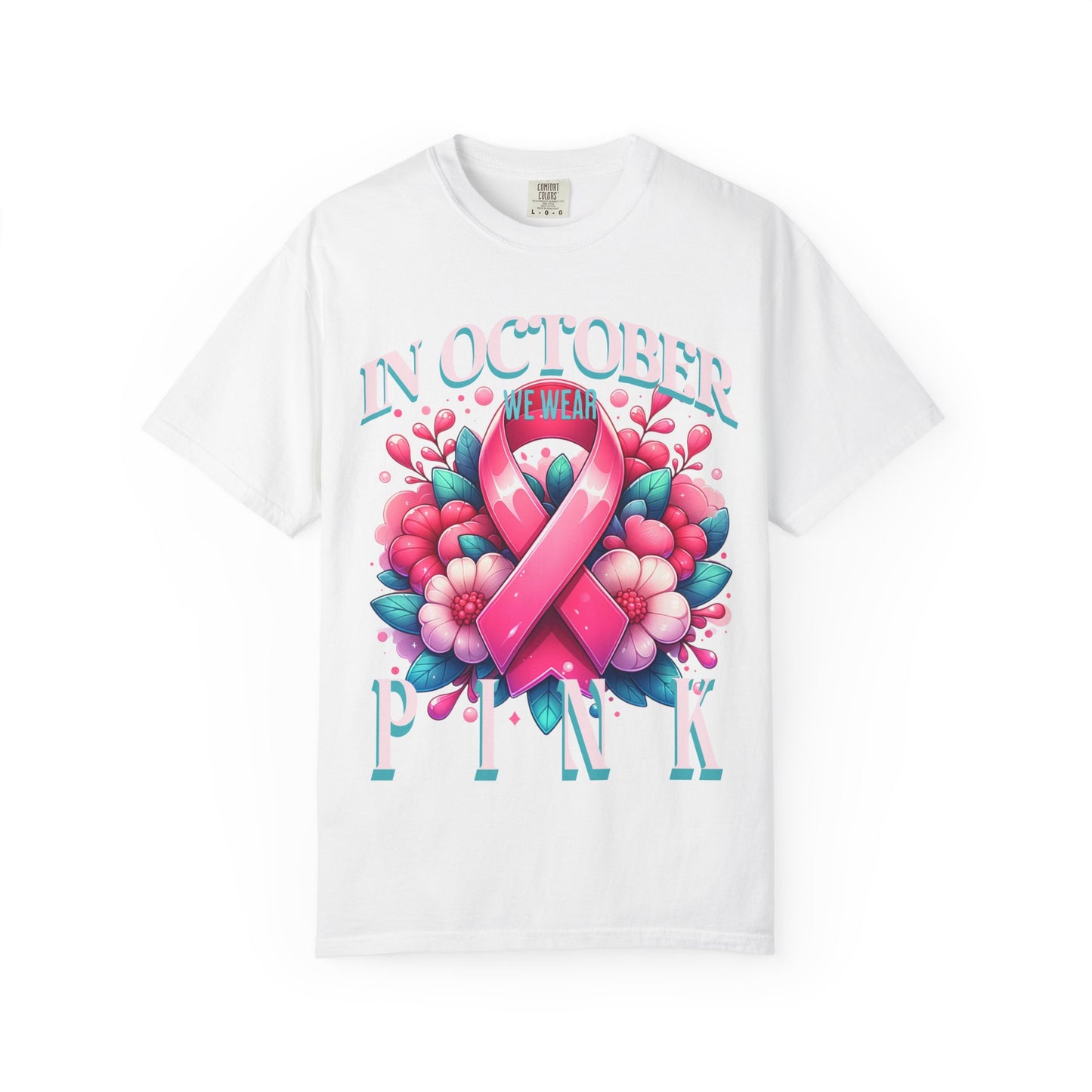 Pink Ribbon Awareness T-Shirt - Unisex Garment-Dyed Tee for Breast Cancer Awareness, Support Month, Gifts for Her, October Events, [...]