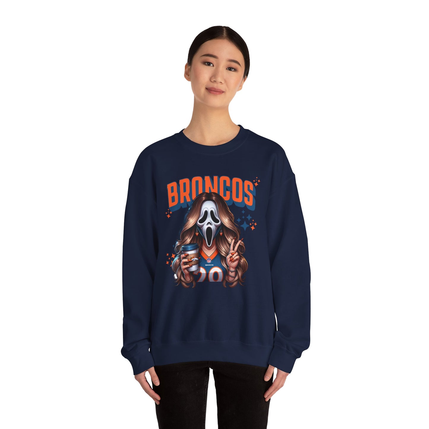 Spooky B Crewneck Sweatshirt | Halloween Apparel, Unisex Casual Wear, Ghost Design, Sports Fashion, Cozy Gift