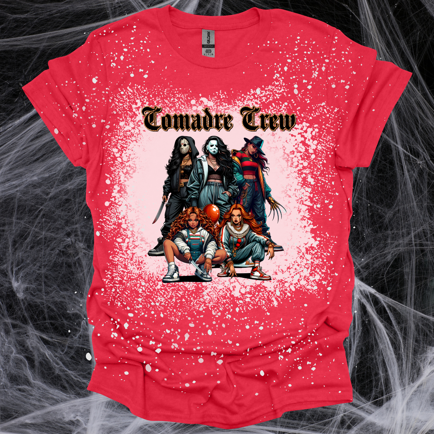 Comadre Crew Halloween Chicana bleached tshirt - Martinez Creations