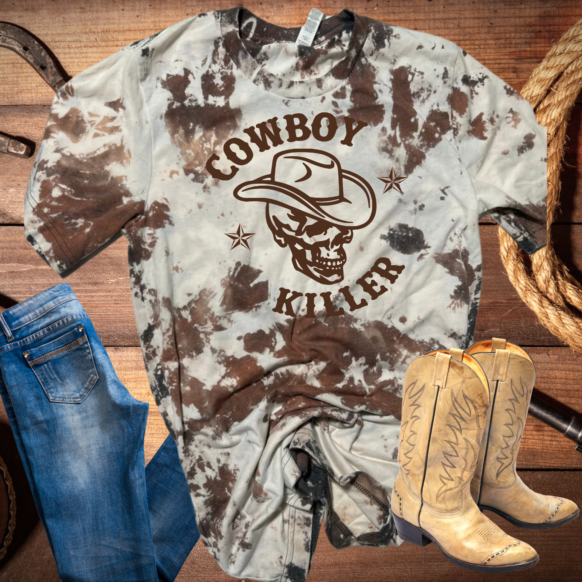 Cowboy Killer Cowhide oversized tshirt - Martinez Creations