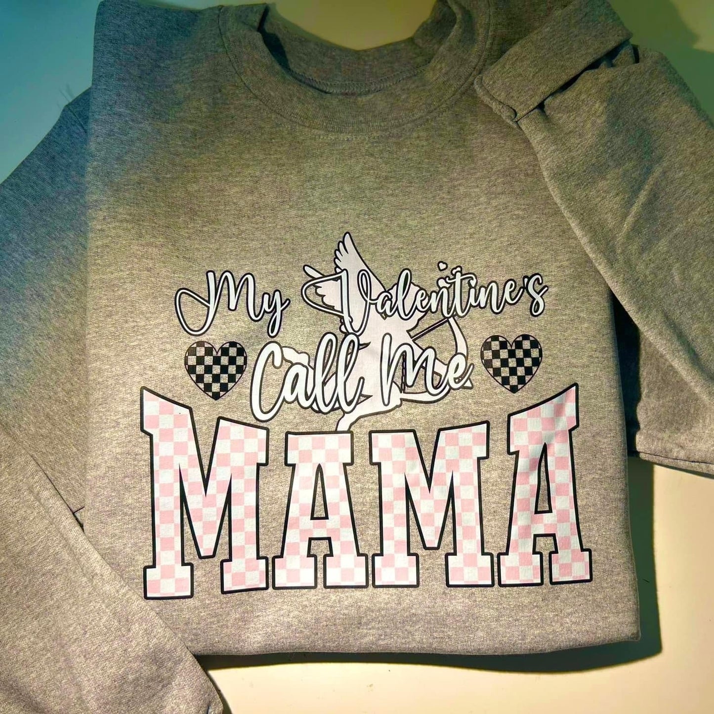My Valentines Call Me Mama Sweater - Martinez Creations