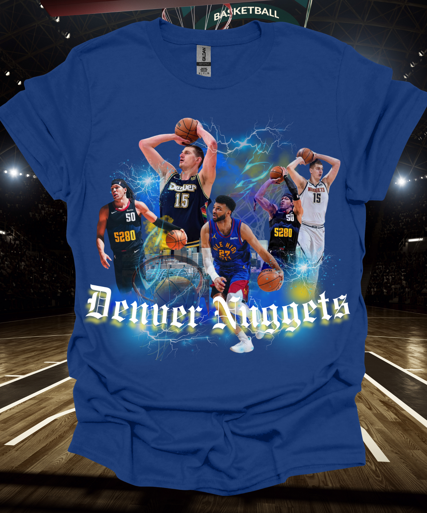 Nuggets Basketball Graphic T-shirt - Martinez Creations