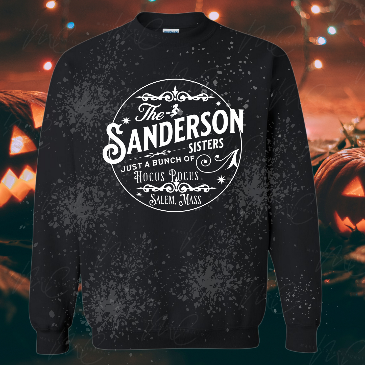 Sanderson sisters Hocus Pocus bleached sweater - Martinez Creations