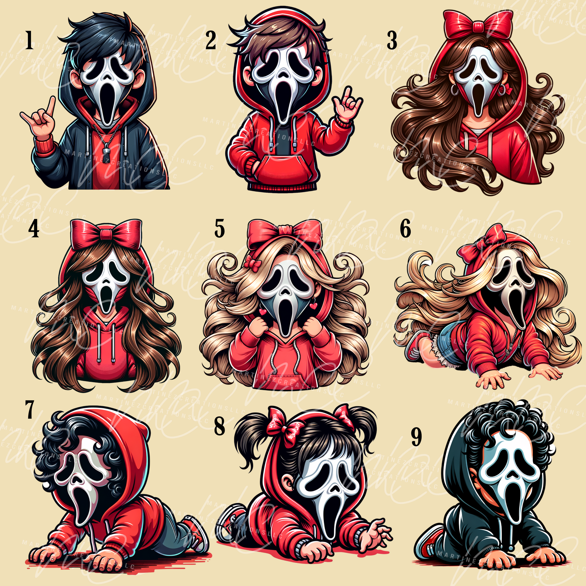 Spooky Mama and Babies oversized sweater - Martinez Creations