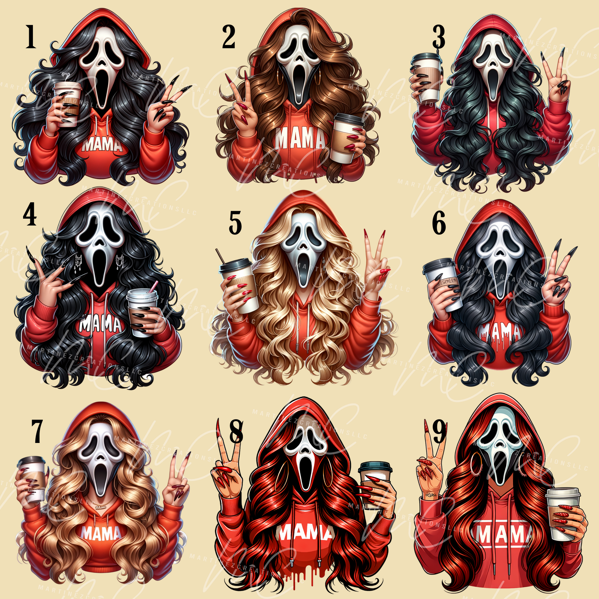 Spooky Mama and Babies oversized sweater - Martinez Creations